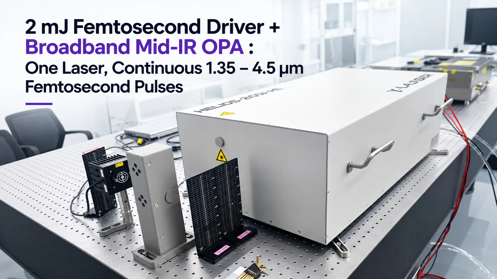 2 MJ Femtosecond Driver + Broadband MID IR OPA :One Laser, Continuous 1.35 – 4.5 ΜM Femtosecond Pulses