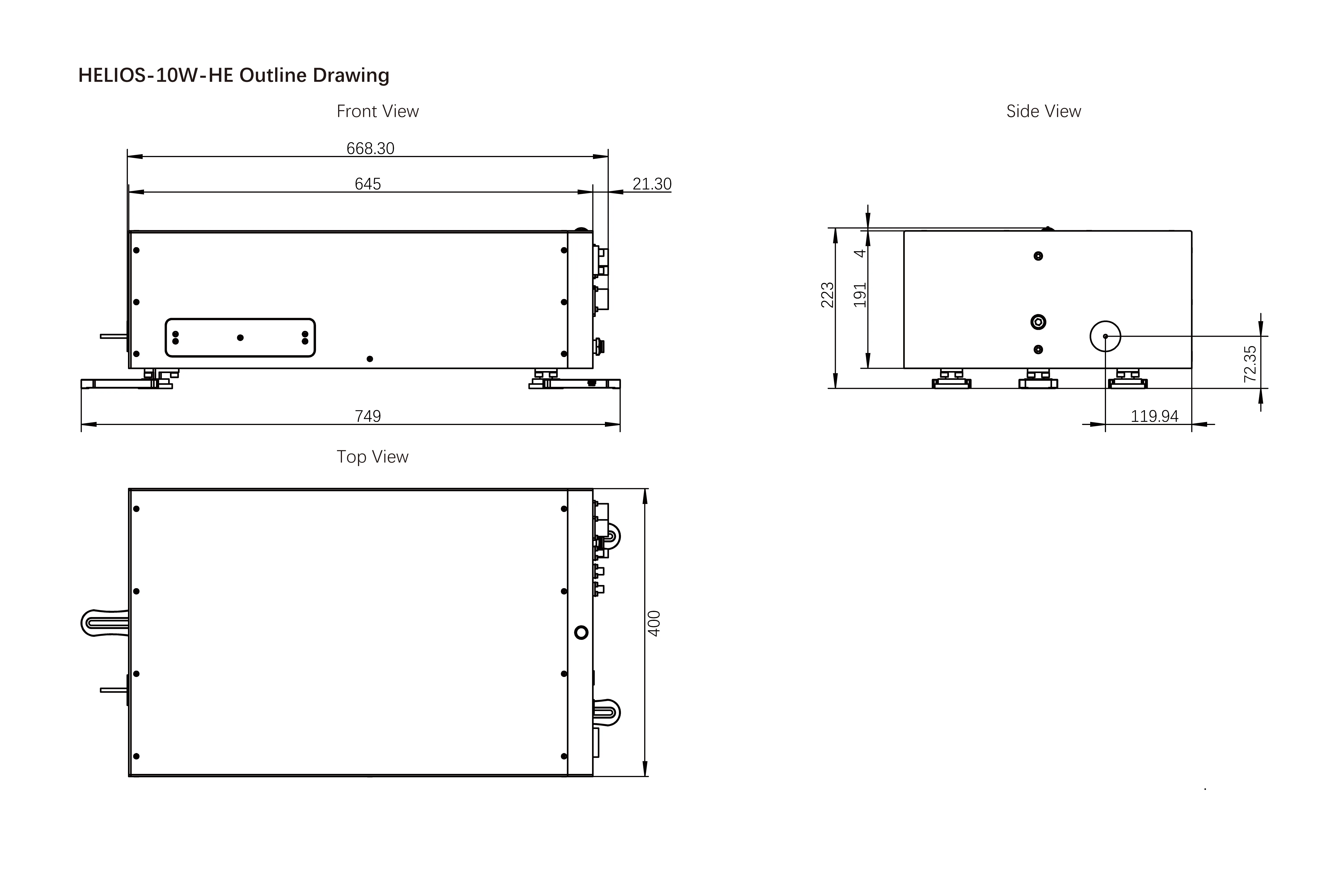 HELIOS-10W-HE Outline Drawing