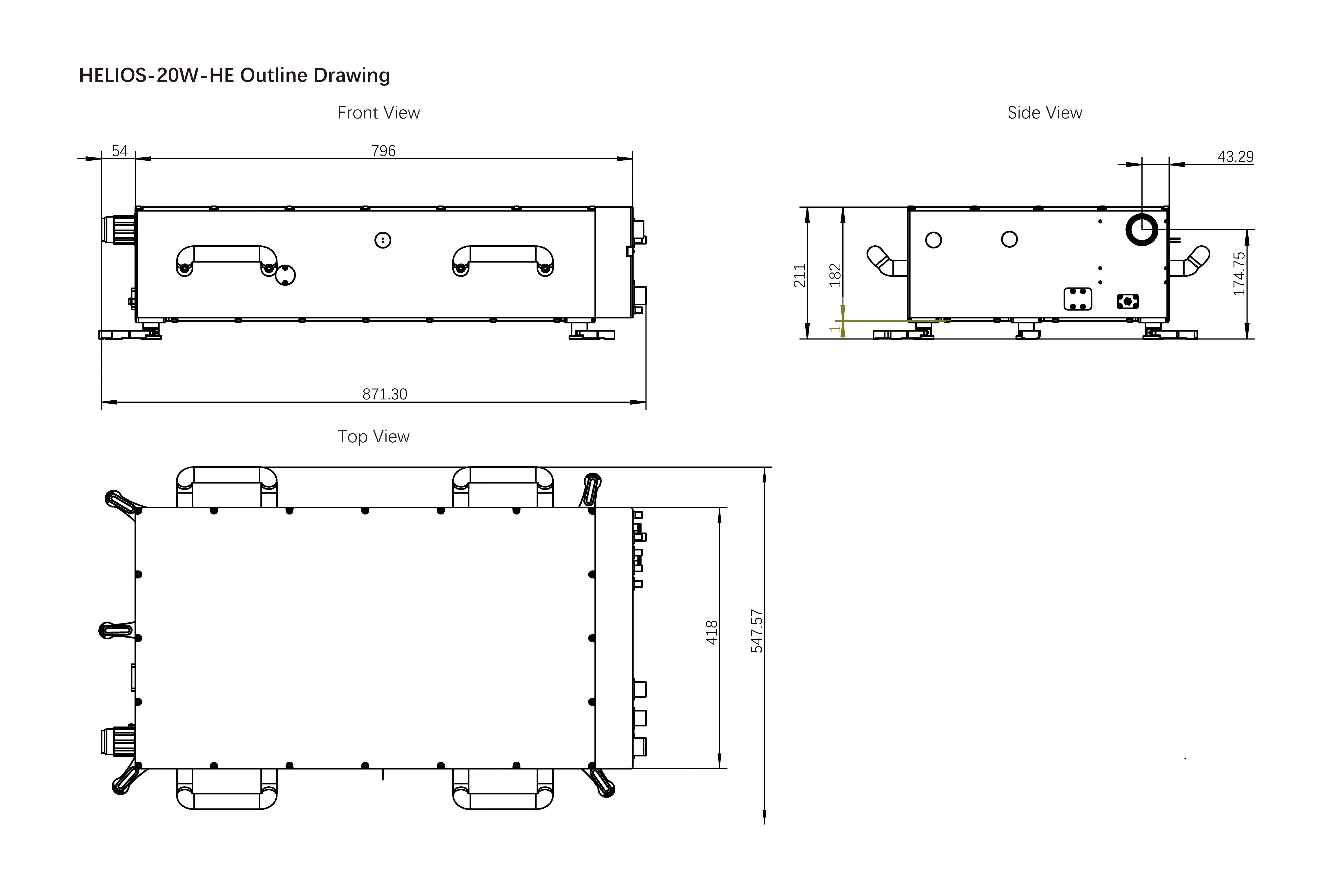 HELIOS-20W-HE Outline Drawing