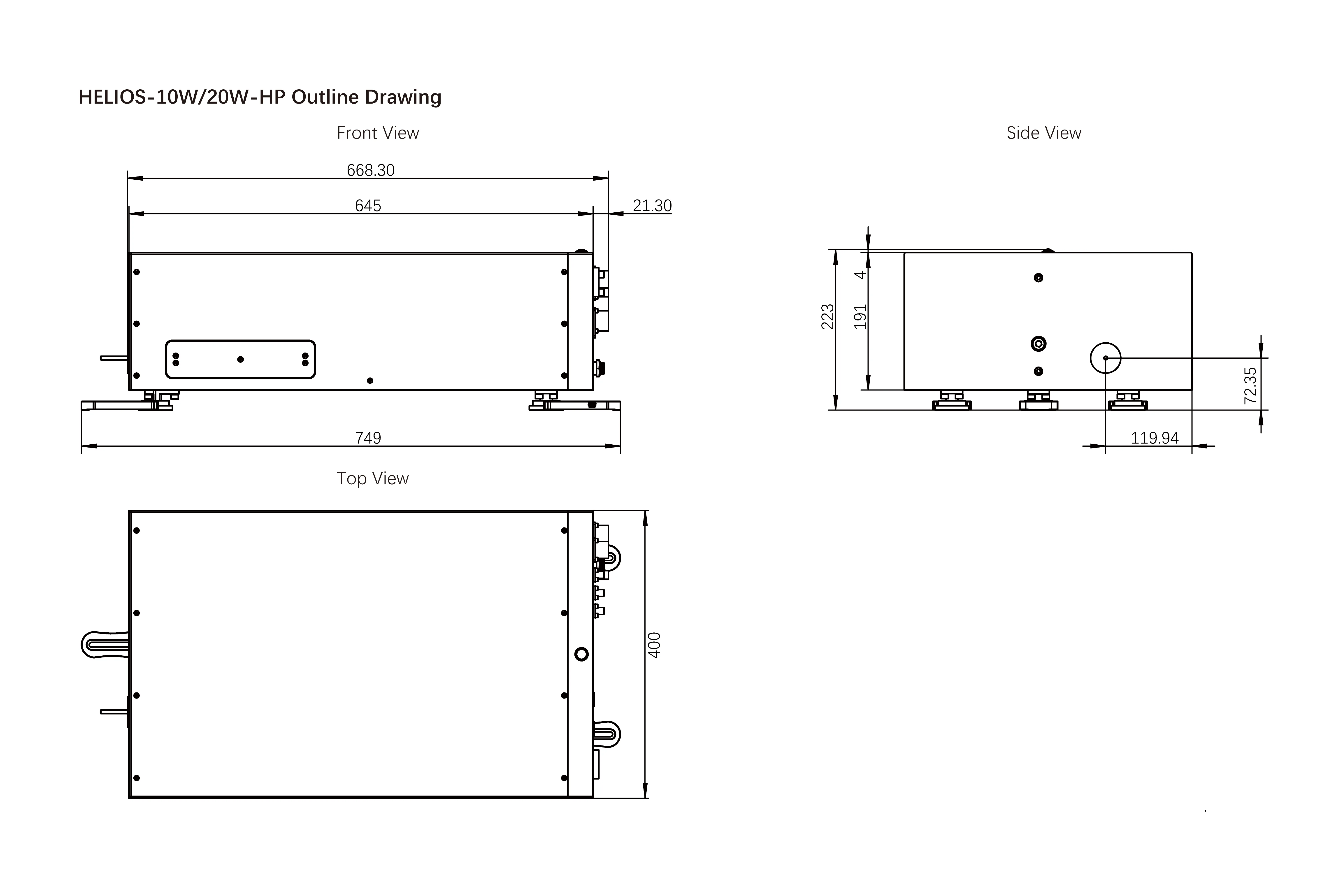 HELIOS HP Outline Drawing