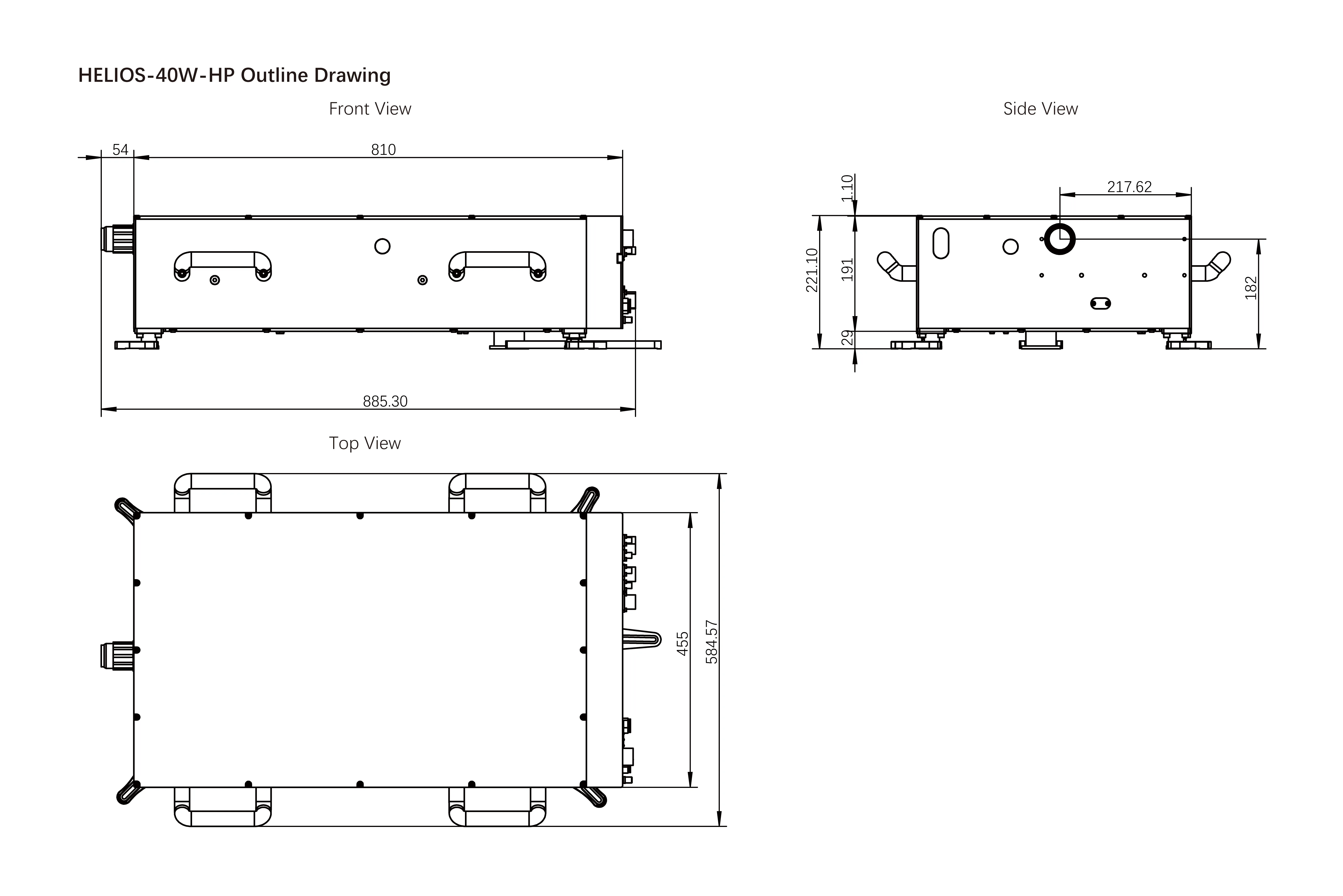 HELIOS-40W-HP Outline Drawing