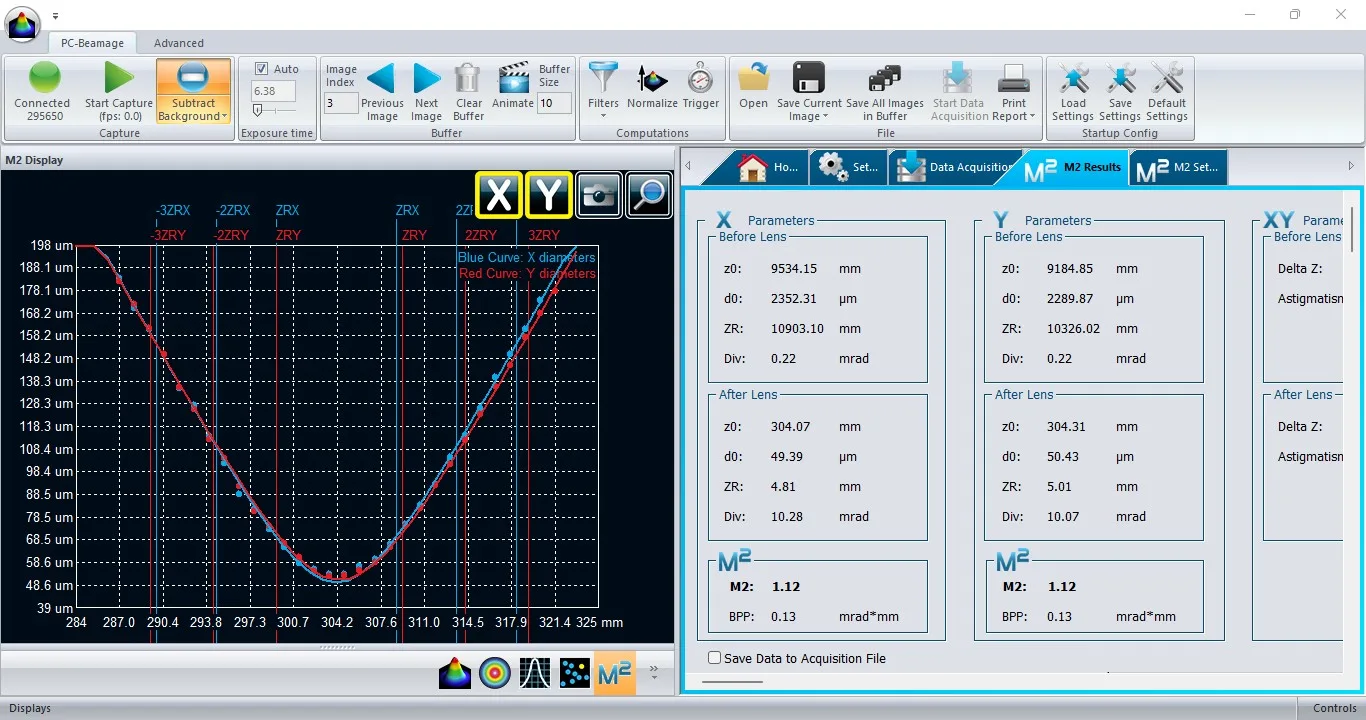 Blaze 80 Typical Beam Quality of UV Picosecond Laser: 60 W @ 2 MHz